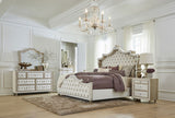 Antonella 5-Piece Queen Upholstered Tufted Bedroom Set Ivory and Camel