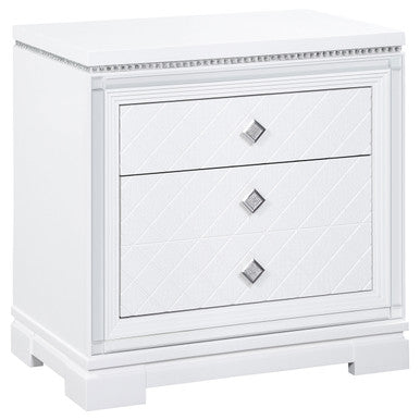 Eleanor Rectangular 2-drawer Nightstand White