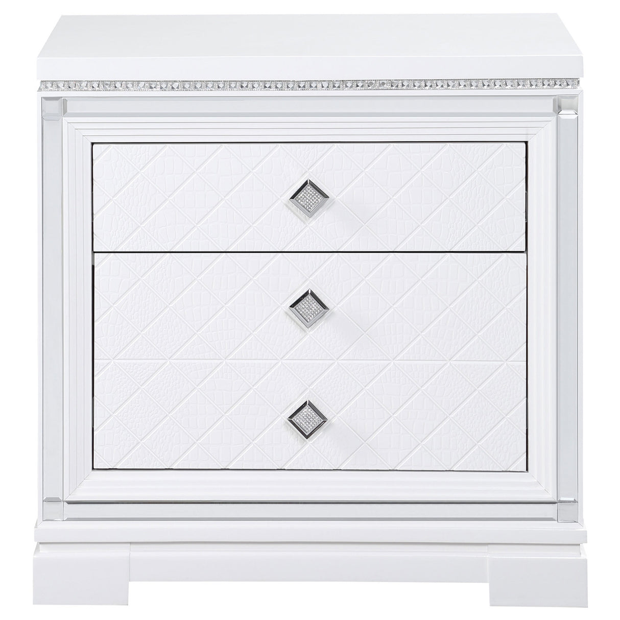 Eleanor Rectangular 2-drawer Nightstand White