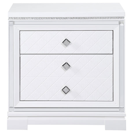 Eleanor Rectangular 2-drawer Nightstand White