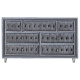 Coaster Antonella 4-Piece Eastern King Upholstered Tufted Bedroom Set Grey