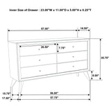 Janelle 4-piece California King Bedroom Set White