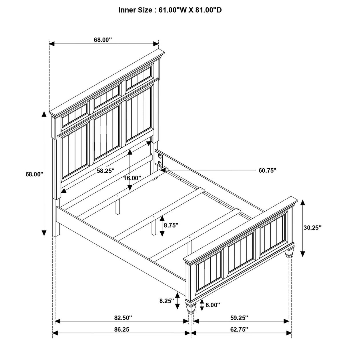 Avenue 5-piece Queen Panel Bedroom Set Grey