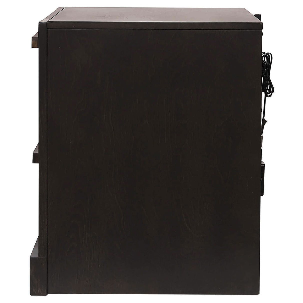 Azalia 2-drawer Nightstand Black and Walnut