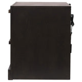 Azalia 2-drawer Nightstand Black and Walnut