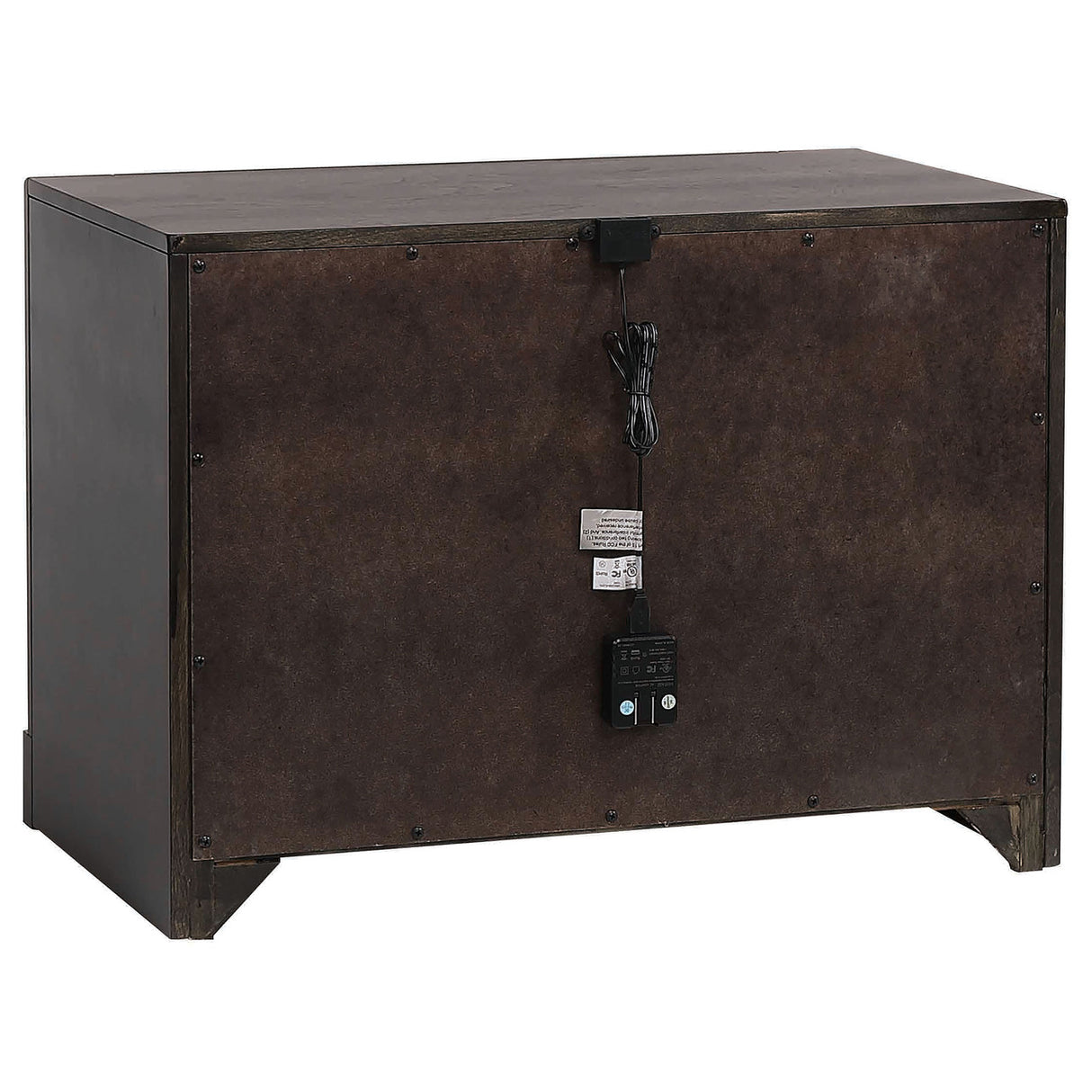 Azalia 2-drawer Nightstand Black and Walnut