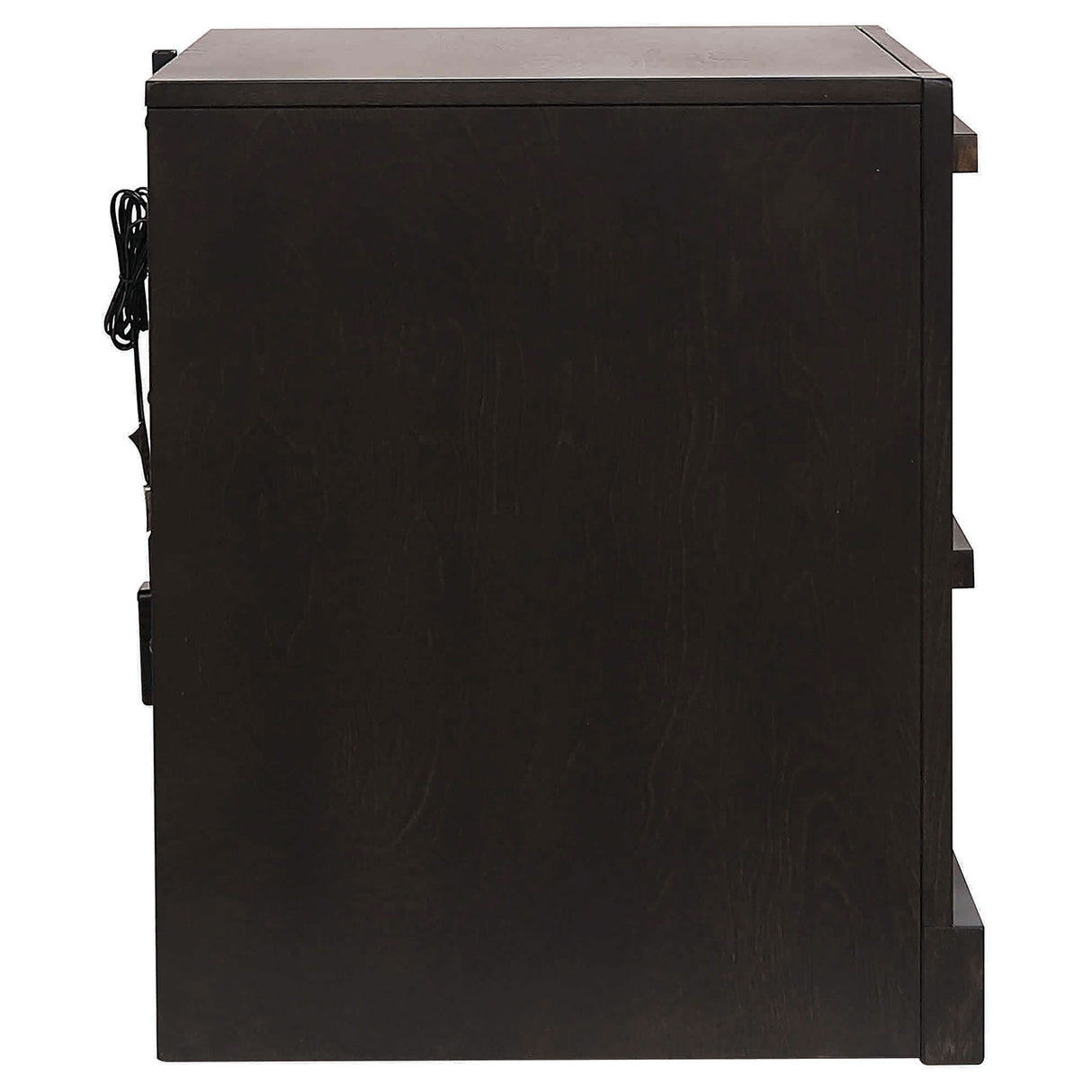 Azalia 2-drawer Nightstand Black and Walnut