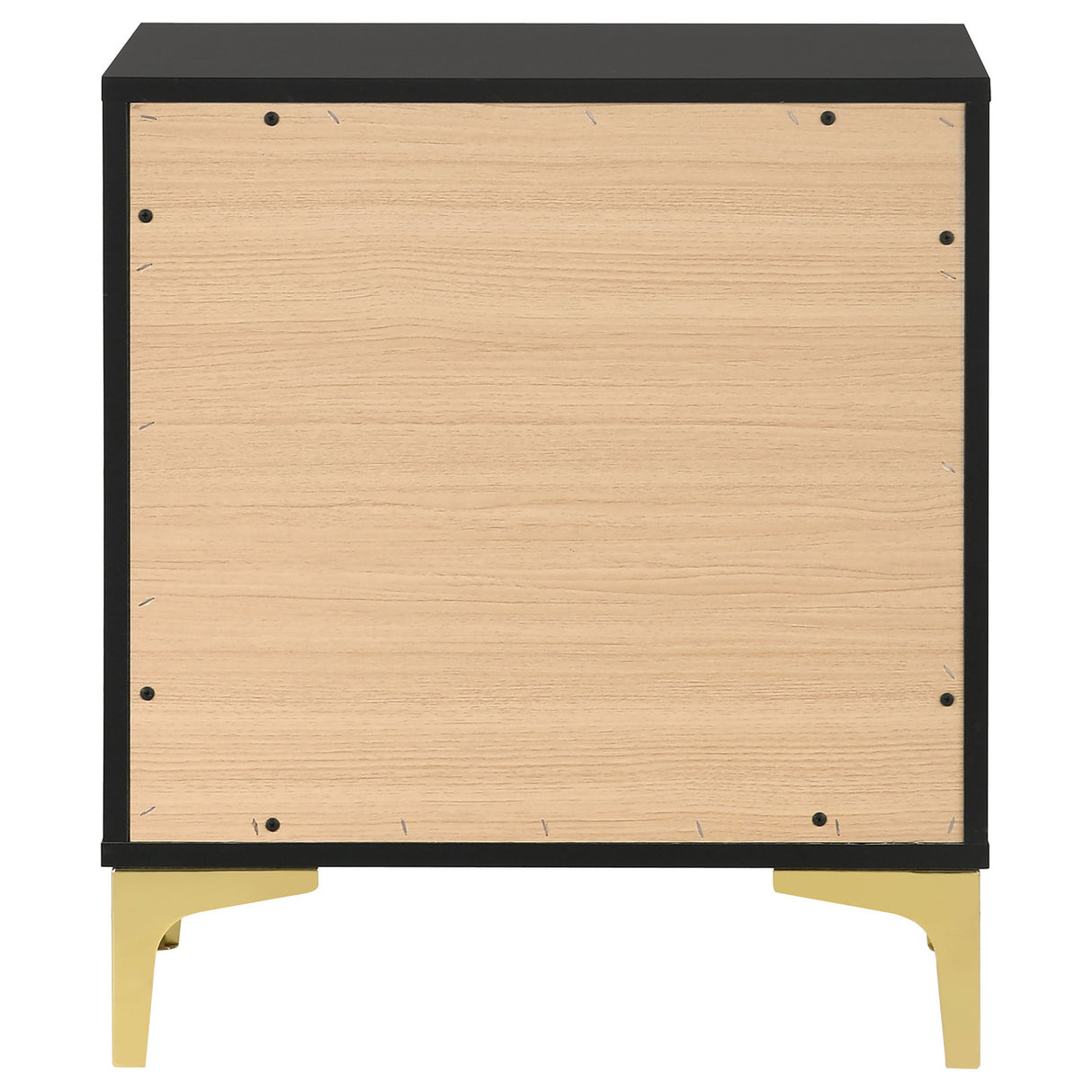 Kendall 2-drawer Nightstand Black and Gold