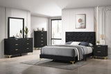 Kendall 2-drawer Nightstand Black and Gold