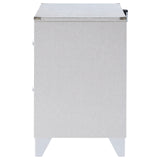 Larue 2-drawer Nightstand with USB Port Silver