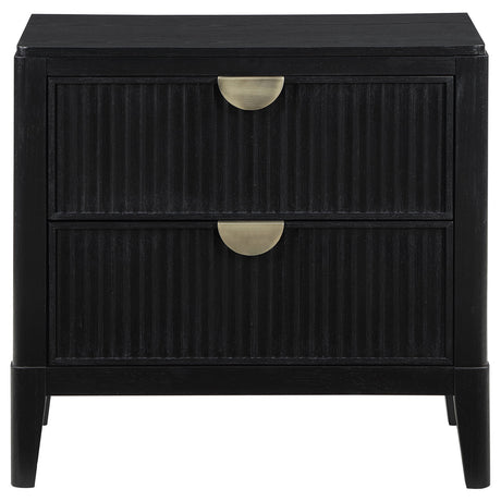 Brookmead 2-Drawer Nightstand Black