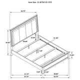 Kieran 4-piece Queen Bedroom Set with Upholstered LED Headboard Grey