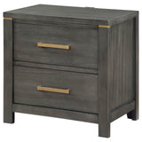 Kieran 2-drawer Nightstand Bedside Table Grey