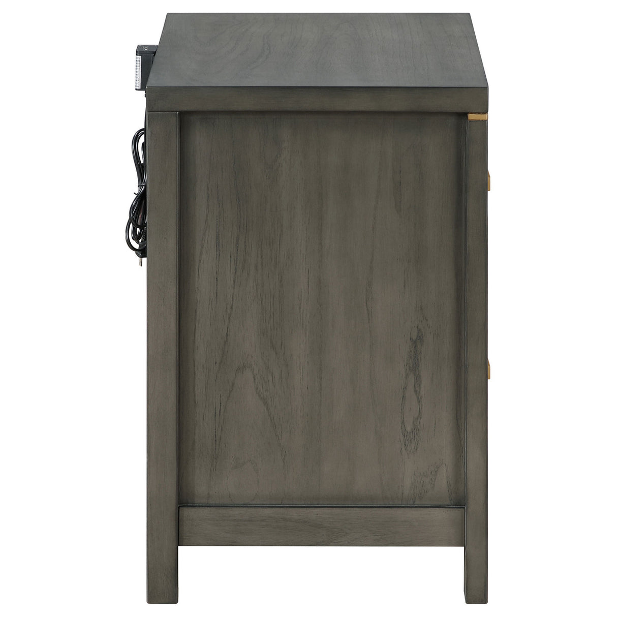 Kieran 2-drawer Nightstand Bedside Table Grey