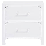 Anastasia 2-drawer Nightstand Bedside Table Pearl White