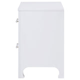 Anastasia 2-drawer Nightstand Bedside Table Pearl White