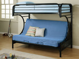 Montgomery Twin Over Futon Bunk Bed Glossy Black