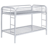 Morgan Twin Over Twin Bunk Bed Silver