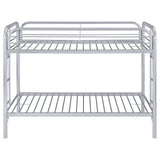 Morgan Twin Over Twin Bunk Bed Silver