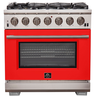 Forno 36" Capriasca Gas Range with 6 Burners, Convection Oven and 120,000 BTUs - FFSGS6260-36