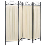 Dove 4-panel Folding Screen Beige and Black