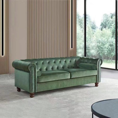 Classic Tufted Chesterfield Settee Sofa