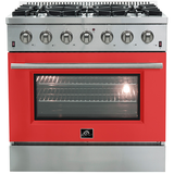 Forno 36" Galiano Gas Range with 6 Burners - FFSGS6244-36