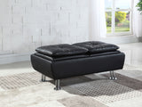 Dilleston Storage Ottoman with Removable Trays Black