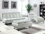 Dilleston Tufted Back Upholstered Sofa Bed White