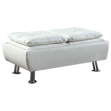 Dilleston Storage Ottoman with Removable Trays White