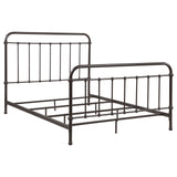 Livingston Eastern King Panel Metal Bed Dark Bronze