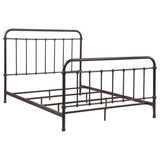 Livingston Eastern King Panel Metal Bed Dark Bronze