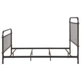 Livingston Eastern King Panel Metal Bed Dark Bronze