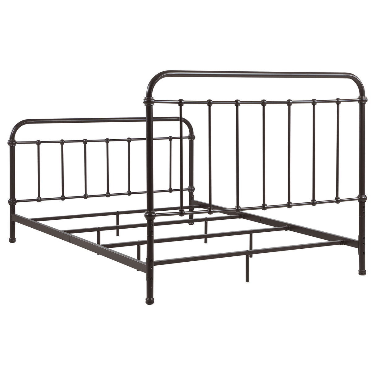 Livingston Eastern King Panel Metal Bed Dark Bronze