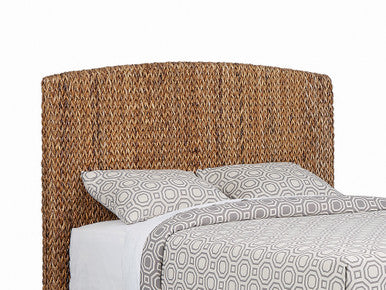 Laughton Hand-Woven Banana Leaf Eastern King Headboard Amber