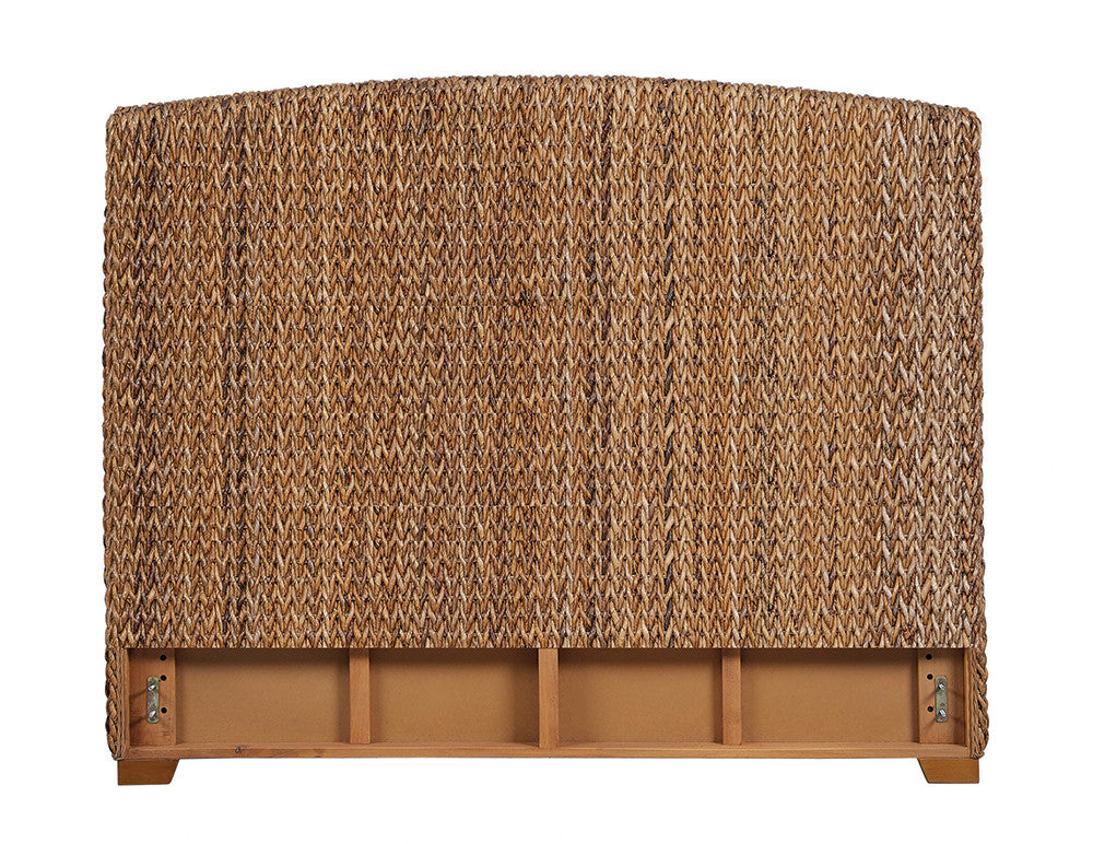 Laughton Hand-Woven Banana Leaf Eastern King Headboard Amber