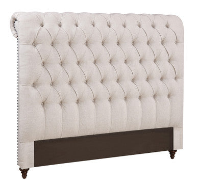 Devon Tufted Upholstered Eastern King Headboard Beige