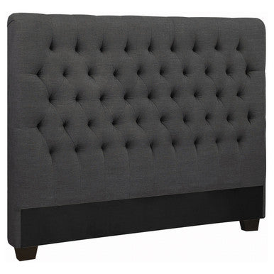 Chloe Transitional Charcoal Upholstered Full Headboard