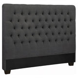 Chloe Transitional Charcoal Upholstered Full Headboard