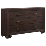 Dorian 5-piece Eastern King Bedroom Set Brown and Dark Cocoa