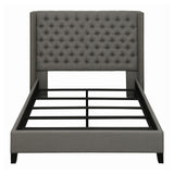 Bancroft Demi-wing Upholstered Full Headboard Grey