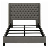 Bancroft Demi-wing Upholstered Full Headboard Grey