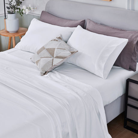 Sheets Set Ultra Soft Microfiber Bed Sheets & Pillowcase with Natural Wrinkle Texture