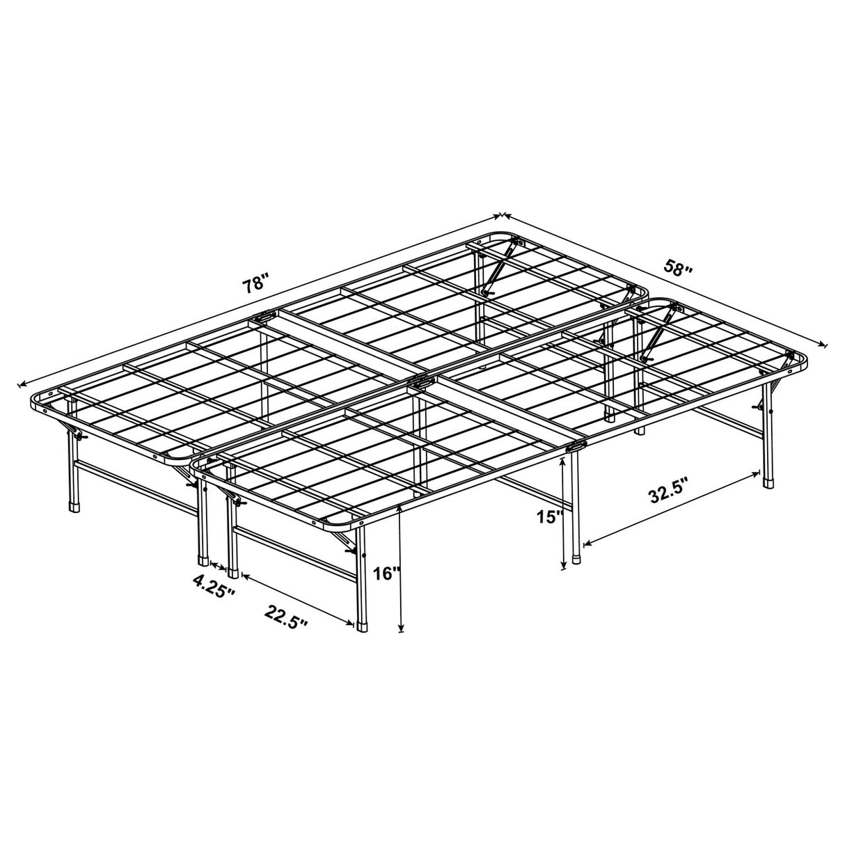 Mabel Queen Mattress Support Black