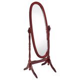 Foyet Oval Cheval Mirror Merlot