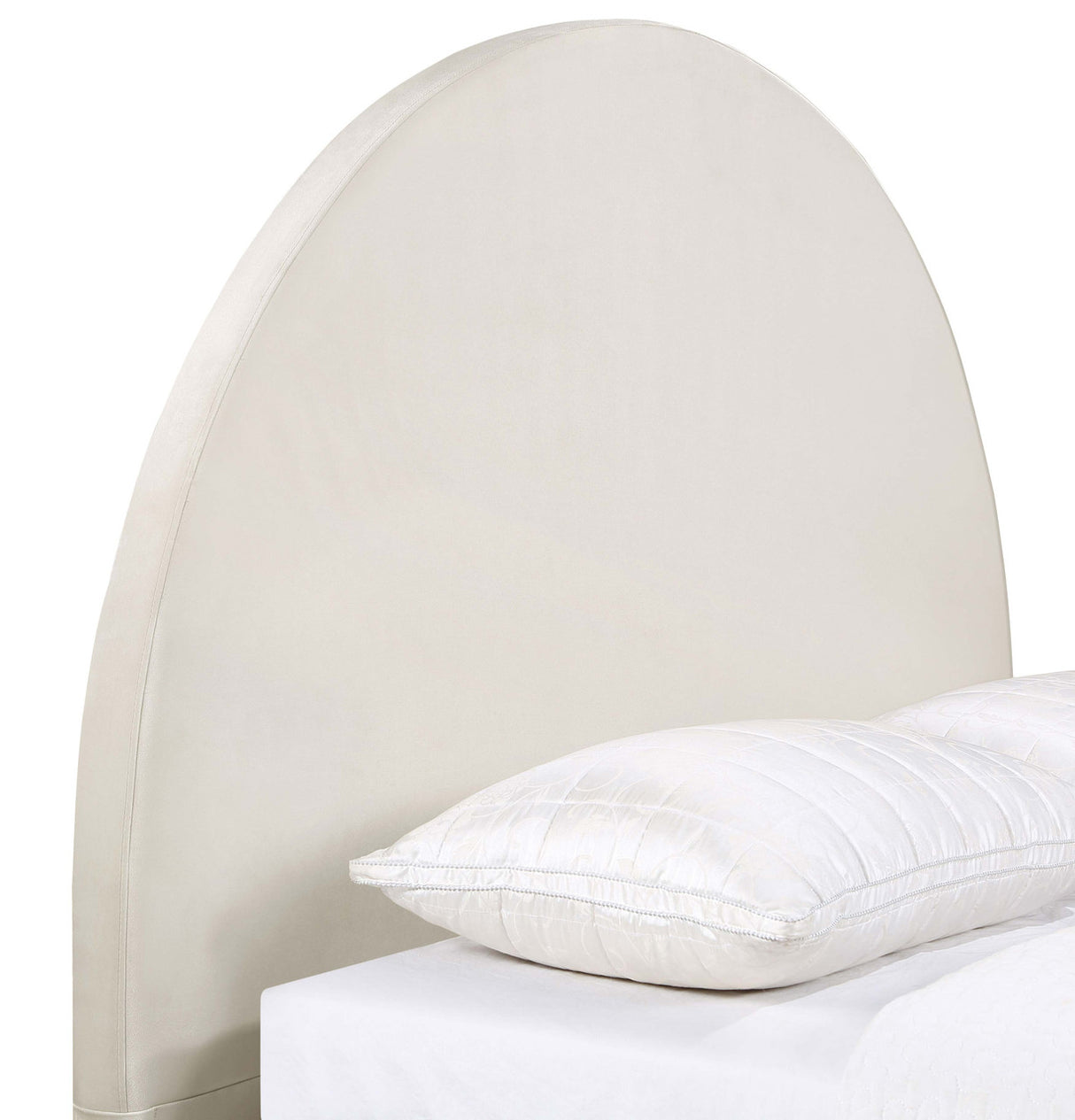 June Upholstered Arched Queen / Full Headboard Ivory