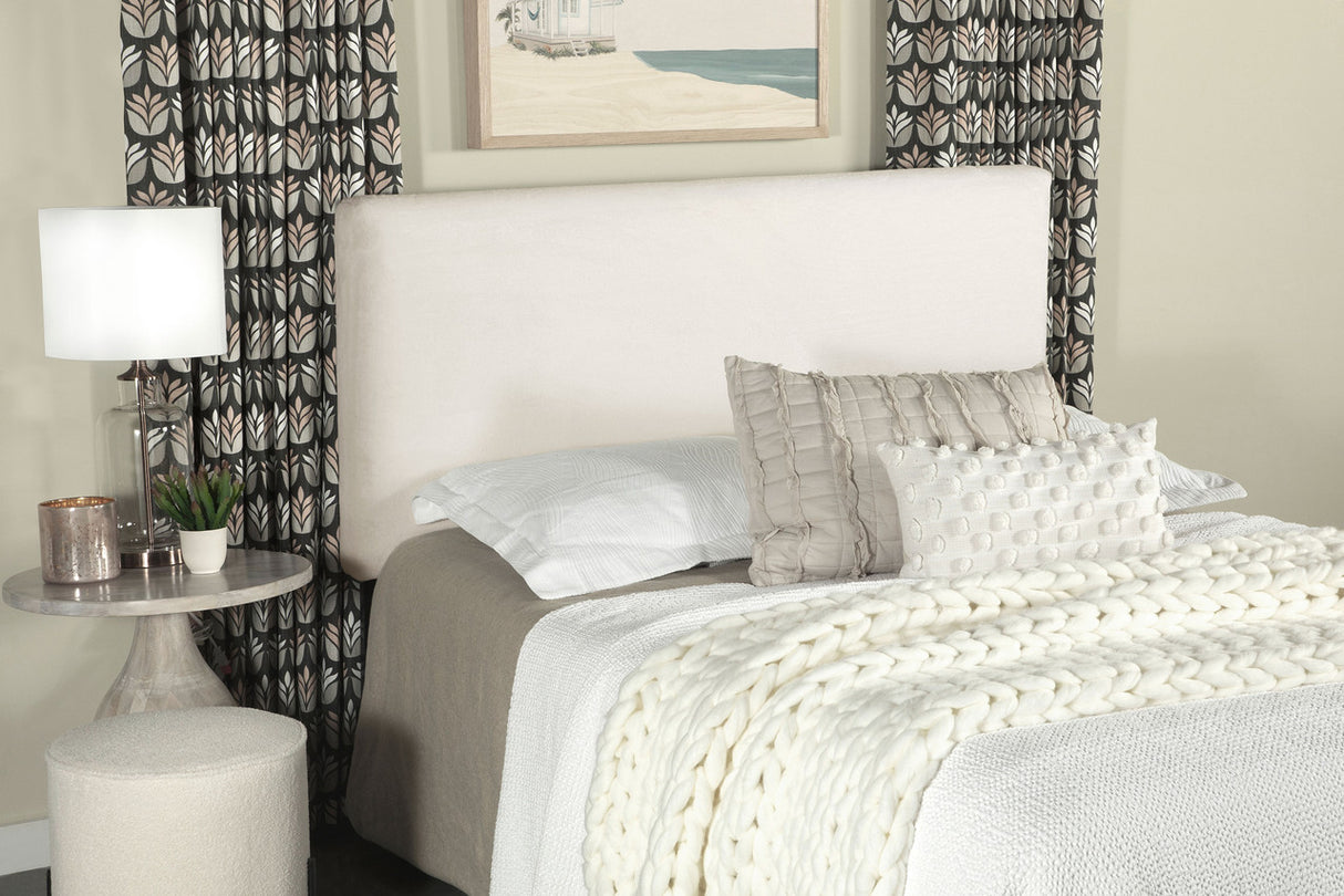 Gigi Rectangular Upholstered Headboard (Ivory)