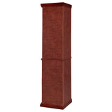 Appledale 6-shelf Corner Curio Cabinet Medium Brown