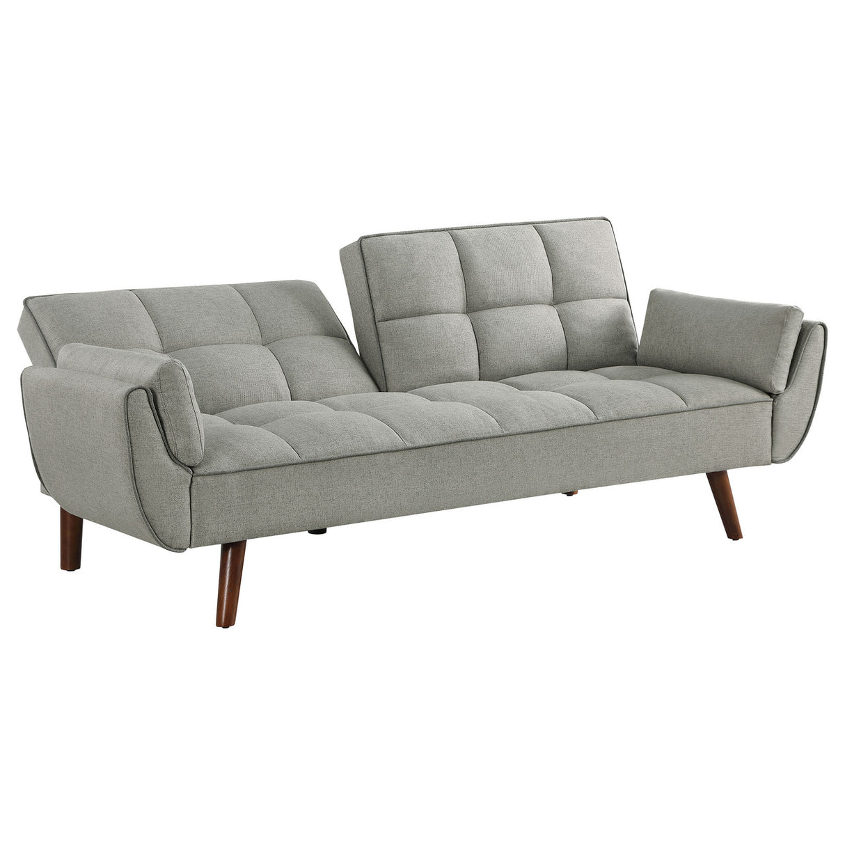 Caufield Upholstered Buscuit Tufted Covertible Sofa Bed Grey