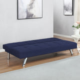 Joel Upholstered Tufted Sofa Bed (Blue)